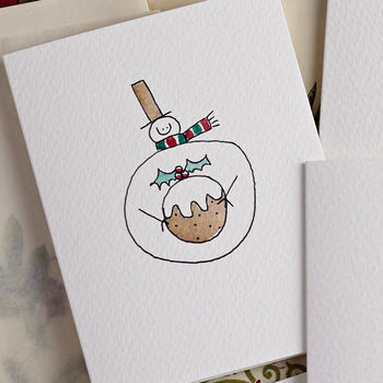 Pack Of Six Snowmen With Gifts Cards, 2 of 6