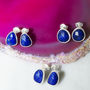 Lapis Lazuli Sterling Silver Gemstone Stud Earrings, thumbnail 1 of 2