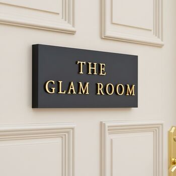 Personalised House Sign With Raised Gold Lettering, 3 of 10