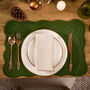 Emerald Quilted Scalloped Placemats, thumbnail 3 of 5