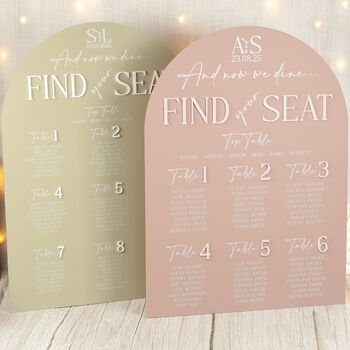 Manhattan Acrylic Wedding Table Plan, 3 of 10