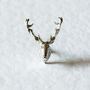 Stag Lapel Pin/Tie Pin – Silver/Gold Vermeil Plated, thumbnail 1 of 4
