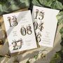 Cottage Garden Numbers Save The Date Cards And Envelopes, thumbnail 6 of 7