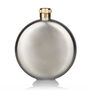 Gold Rimmed Personalised Steel Hip Flask, thumbnail 2 of 4