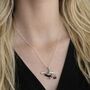 Personalised Sterling Silver Baltic Amber Robin Pendant Necklace, thumbnail 3 of 12