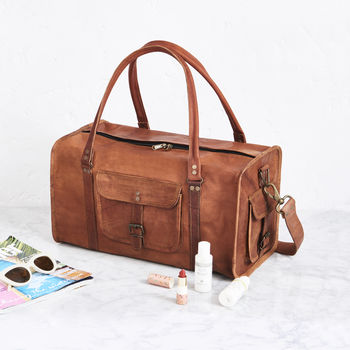 Leather Duffel Travel Bag, 10 of 11