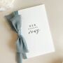 Luxury 'Her Vows' Wedding Vows Card, thumbnail 4 of 11