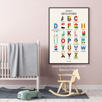 Alphabet Of African Countries + Flags Wall Art Poster, 3 of 6