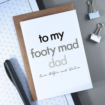 Footy Mad Dad | Father's Day Card For Daddy, 3 of 3
