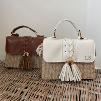 Personalised Embossed Izzy Tassel Cross Body Bag, 2 of 3