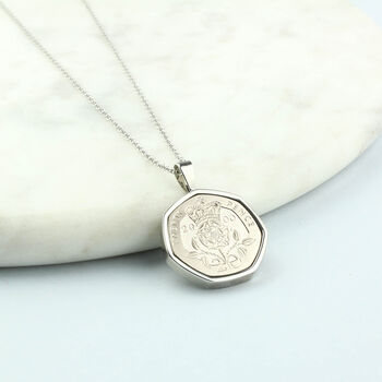 Personalised 18th / 21st Birthday Twenty Pence Necklace, 3 of 8