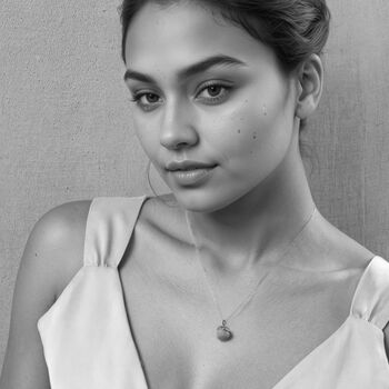 Storm Blue Jade Acorn Necklace, 2 of 9