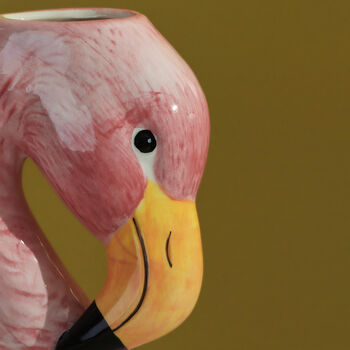 G Decor Graceful Tropics Ceramic Flamingo Vase, 3 of 4