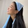 Silk Audrey Triangle Headscarf, thumbnail 1 of 12