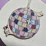 Disco Ball Bauble/ Wooden Hanging Charm, thumbnail 2 of 4