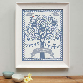 Personalised Family Apple Tree Framed Print, 2 of 4