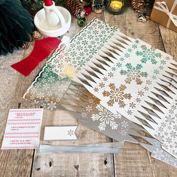 Premium Silver Diy Christmas Crackers Kit Make Your Own Set Of Six, 3 of 6