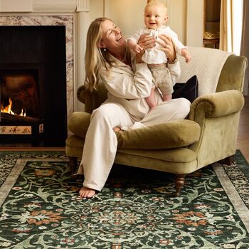 Hug Rug Eco Washable Country Paisley Green, 6 of 11