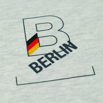 Berlin City Break Pale Grey Organic T Shirt, 2 of 5