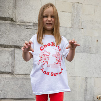 Cookies And Scream Girls' Slogan T Shirt, 2 of 4