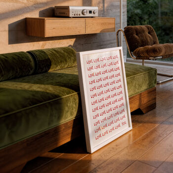 Love Love Love You Wall Art Print, 9 of 10