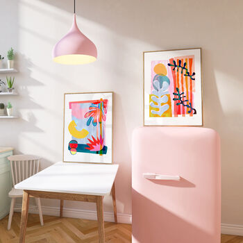 Colourful Abstract Leaf Print Set – Vibrant Modern Wall Art Trio, 3 of 12