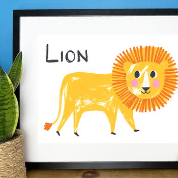 Personalised Lion Children's Print, 2 of 5