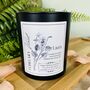 February Violet Birth Flower Personalised Candle, thumbnail 2 of 11