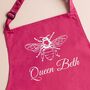 Personalised Bee Apron In Pink, thumbnail 3 of 5