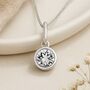 Personalised April Birthstone Necklace In Sterling Silver, thumbnail 3 of 9