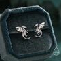 Sterling Silver Dragon With Wings Stud Earrings, thumbnail 5 of 12