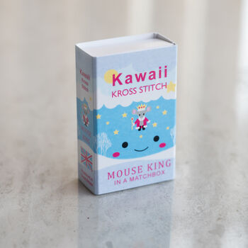 Kawaii Mouse King Mini Cross Stitch Kit, 3 of 8
