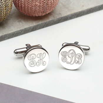 Personalised Monogram Cufflinks By Hurleyburley Man ...