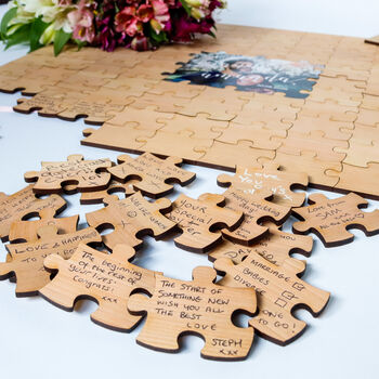 Wedding Puzzle Guestbook Personalised With Custom Photo, 4 of 12