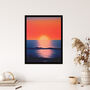 Morning Glory Sunset On Sea Orange Blue Wall Art Print, thumbnail 4 of 6