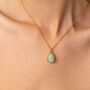 Green Jade Pendant Waterproof And Anti Tarnish Necklace, thumbnail 3 of 6