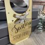 Silver Santa Stop Here Sign Personalised For Children, thumbnail 9 of 12