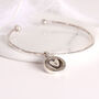 Memorial Ashes Sterling Silver Charm Bangle, thumbnail 1 of 6