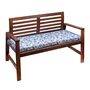 Exotic Birds Blue Water Resistant Garden Bench Seat Pad, thumbnail 2 of 6