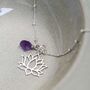 Sterling Silver Lotus Flower Necklace, thumbnail 5 of 6