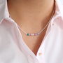 Family Birthstone Bar Necklace, thumbnail 1 of 11