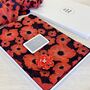Poppy Print Scarf And Magnetic Poppy Brooch Set, thumbnail 1 of 8