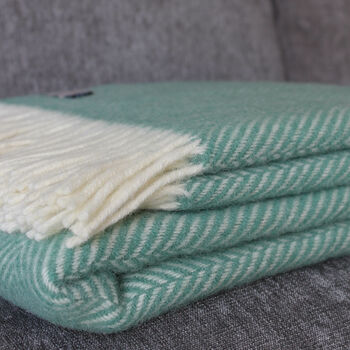 Sea Green Wool Throw, 5 of 6