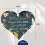 Navy Floral Friendship Acrylic Hanging Heart Token, thumbnail 6 of 6