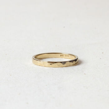 Hand Hammered Stacking Ring Gold, 3 of 4