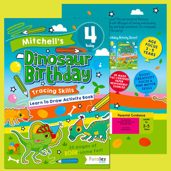 Personalised Dinosaur Birthday Learn To Draw, 2 of 5