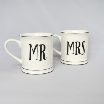 Set Of Mr And Mrs Mugs ~ Boxed And Gift Wrapped, 3 of 5
