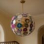Mid Century Modern Agate Globe Chandelier, thumbnail 4 of 5