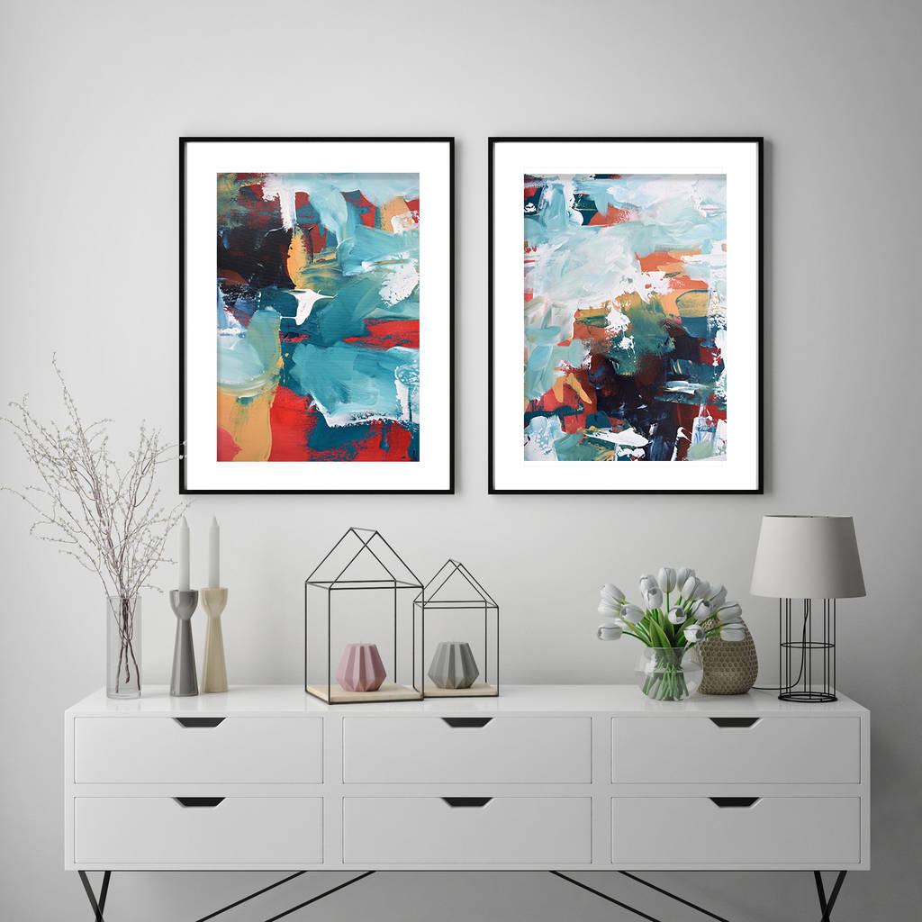 abstract art print set abstract wall art by abstract house ...