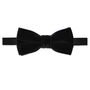 Mens Black Velvet Bow Tie And Pocket Square Set, thumbnail 4 of 4